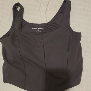 Harmony & Balance Dark Gray Tank Top
